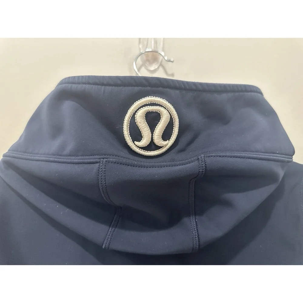 Lululemon Uba Hoodie Jacket Women's Sz 4 Small Navy With Removable Fleece Liner‎